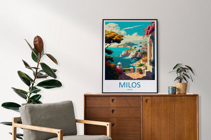 Milos Travel Print Wall Art Milos Greece Wall Hanging Home Decoration Milos Gift Art Lovers Wall Art Print Milos Greece Wall Art