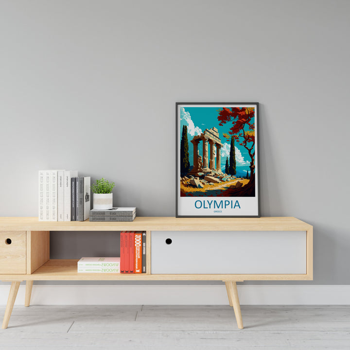 Olympia Travel Print Wall Art Olympia Greece Wall Hanging Home Decoration Olympia Gift Art Lovers Wall Art Print Olympia Greece Wall Art