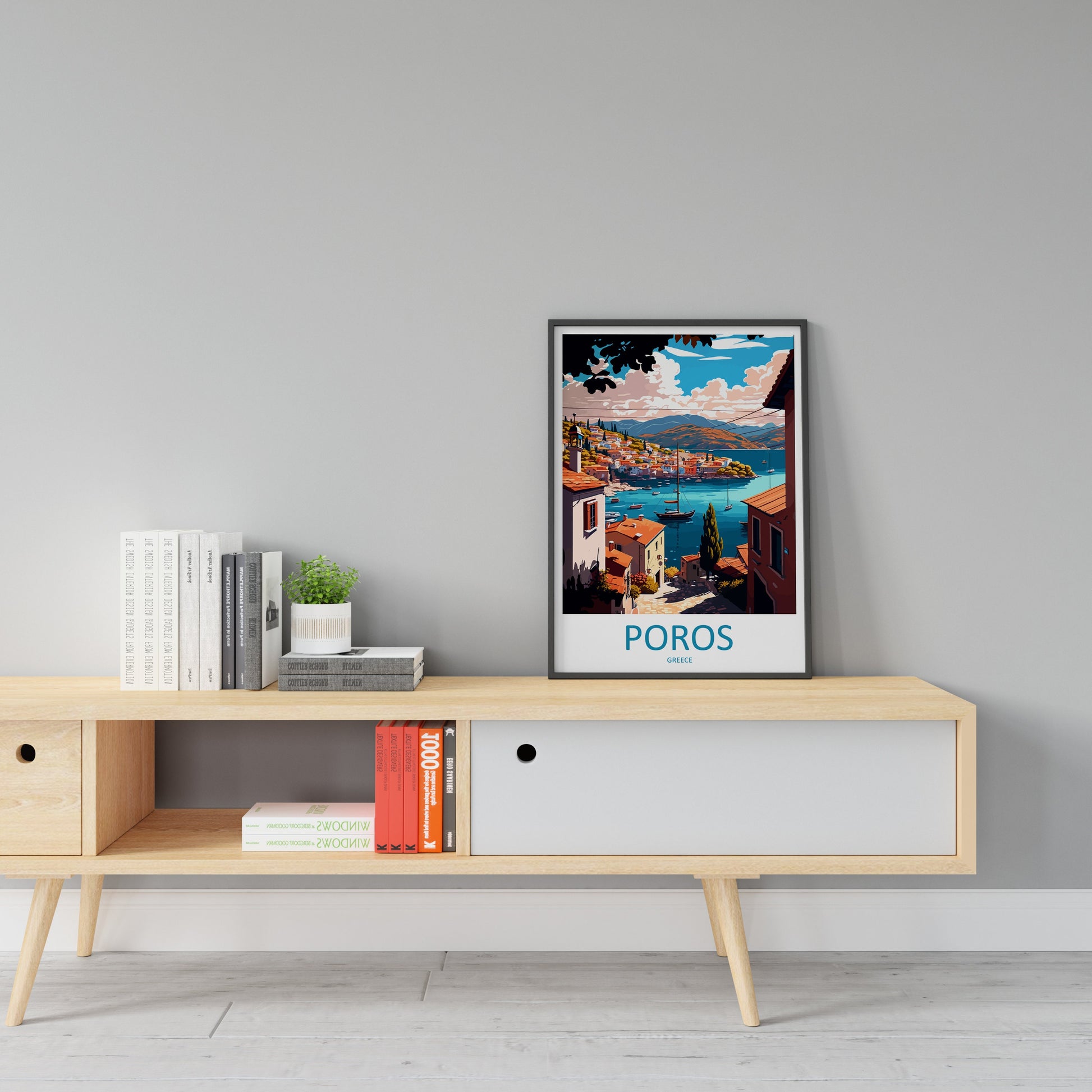 Poros Travel Print Wall Art Poros Greece Wall Hanging Home Decoration Poros Gift Art Lovers Wall Art Print Poros Greece Wall Art