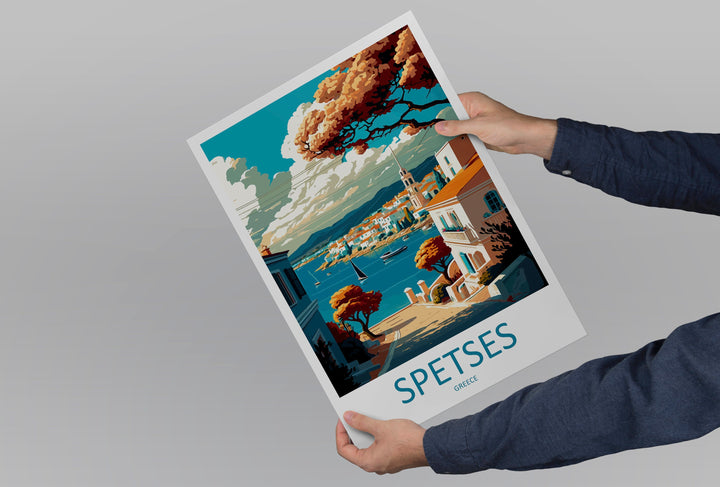 Spetses Travel Print Wall Art Spetses Greece Wall Hanging Home Decoration Spetses Gift Art Lovers Wall Art Print Spetses Greece Wall Art