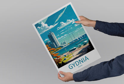 Gydnia Travel Print Wall Art Gydnia Wall Hanging Home Décor Gydnia Gift Art Lovers Poland Art Lover Gift Gydnia Travel Wall Art