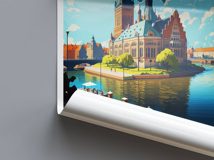 Szczecin Travel Print Wall Art Szczecin Wall Hanging Home Décor Szczecin Gift Art Lovers Poland Art Lover Gift Szczecin Travel Wall Art