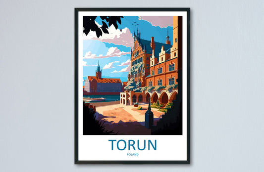 Torun Travel Print Wall Art Torun Wall Hanging Home Décor Torun Gift Art Lovers Poland Art Lover Gift Torun Travel Wall Art