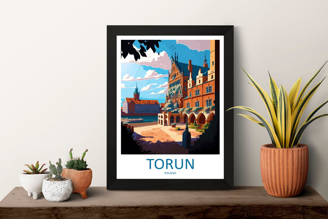 Torun Travel Print Wall Art Torun Wall Hanging Home Décor Torun Gift Art Lovers Poland Art Lover Gift Torun Travel Wall Art