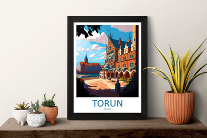 Torun Travel Print Wall Art Torun Wall Hanging Home Décor Torun Gift Art Lovers Poland Art Lover Gift Torun Travel Wall Art