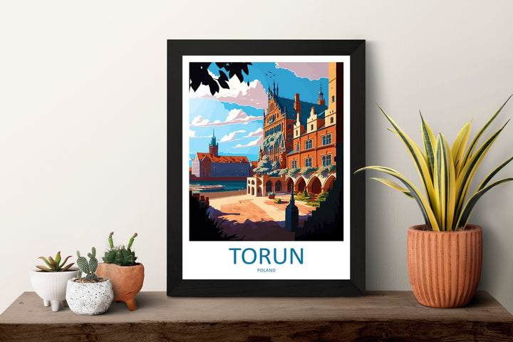 Torun Travel Print Wall Art Torun Wall Hanging Home Décor Torun Gift Art Lovers Poland Art Lover Gift Torun Travel Wall Art