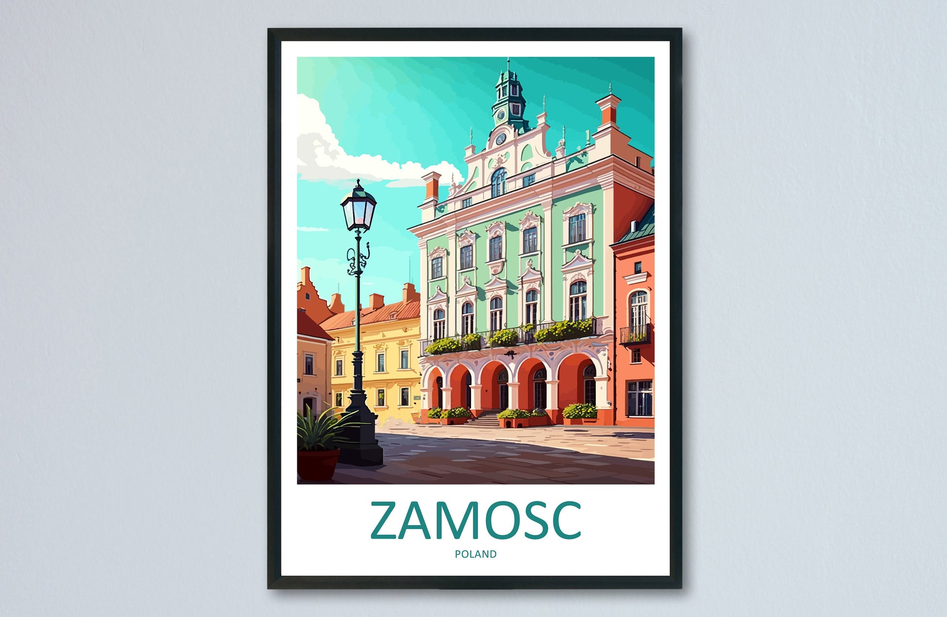 Zamosc Travel Print Wall Art Zamosc Wall Hanging Home Décor Zamosc Gift Art Lovers Poland Art Lover Gift Zamosc Travel Wall Art