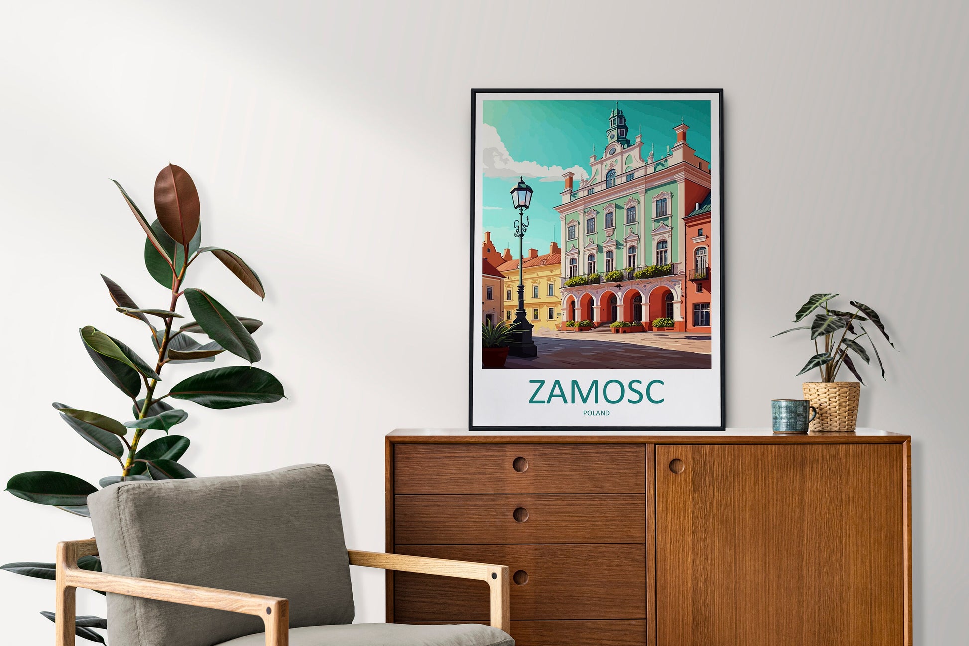 Zamosc Travel Print Wall Art Zamosc Wall Hanging Home Décor Zamosc Gift Art Lovers Poland Art Lover Gift Zamosc Travel Wall Art