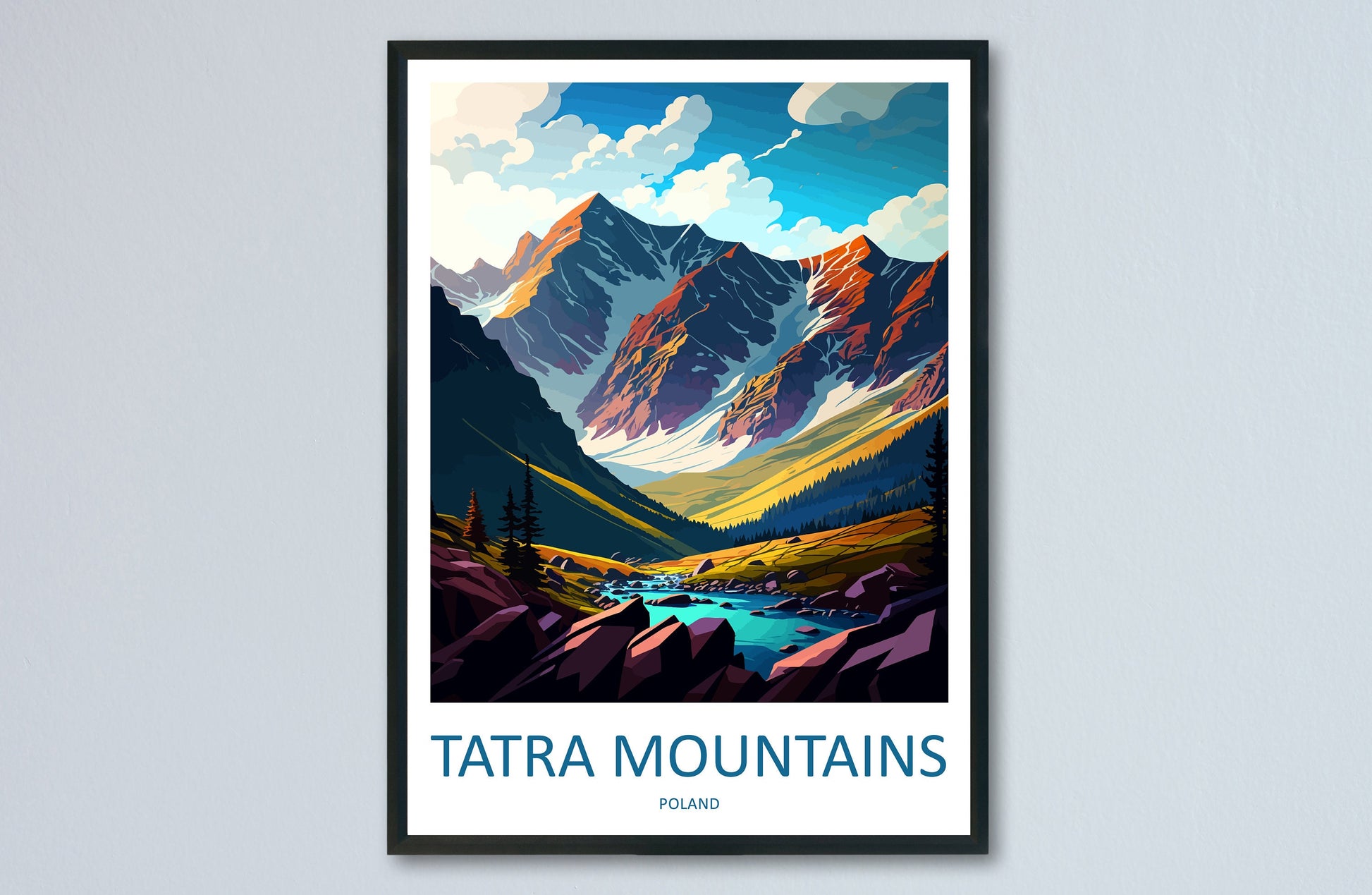 Tatra Mountains Travel Print Wall Art Tatra Mountains Wall Hanging Home Décor Tatra Mountains Gift Art Lovers Poland Art Lover Gift
