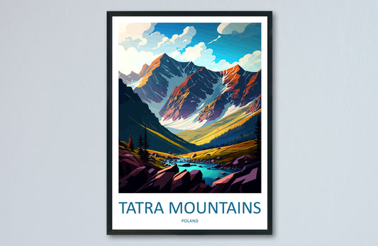 Tatra Mountains Travel Print Wall Art Tatra Mountains Wall Hanging Home Décor Tatra Mountains Gift Art Lovers Poland Art Lover Gift