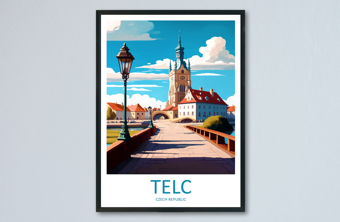 Telc Travel Print Wall Art Telc Wall Hanging Home Décor Telc Gift Art Lovers Czech Republic Art Lover Gift Telc Art Decor