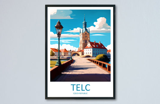 Telc Travel Print Wall Art Telc Wall Hanging Home Décor Telc Gift Art Lovers Czech Republic Art Lover Gift Telc Art Decor