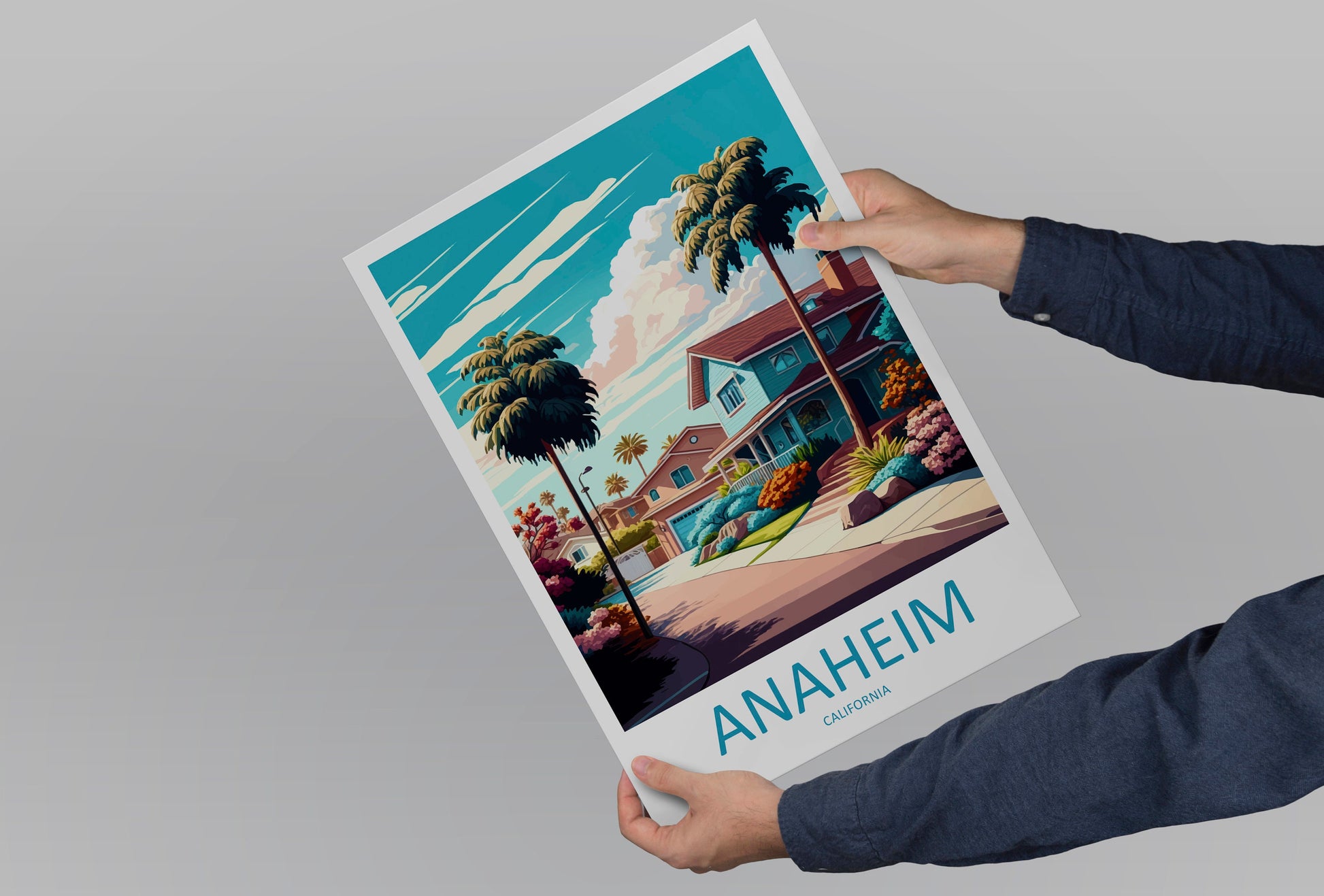 Anaheim Travel Print Wall Art Anaheim Wall Hanging Home Décor Anaheim Gift Art Lovers California Art Lover Gift California Travel gift