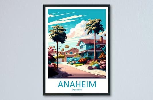 Anaheim Travel Print Wall Art Anaheim Wall Hanging Home Décor Anaheim Gift Art Lovers California Art Lover Gift California Travel gift