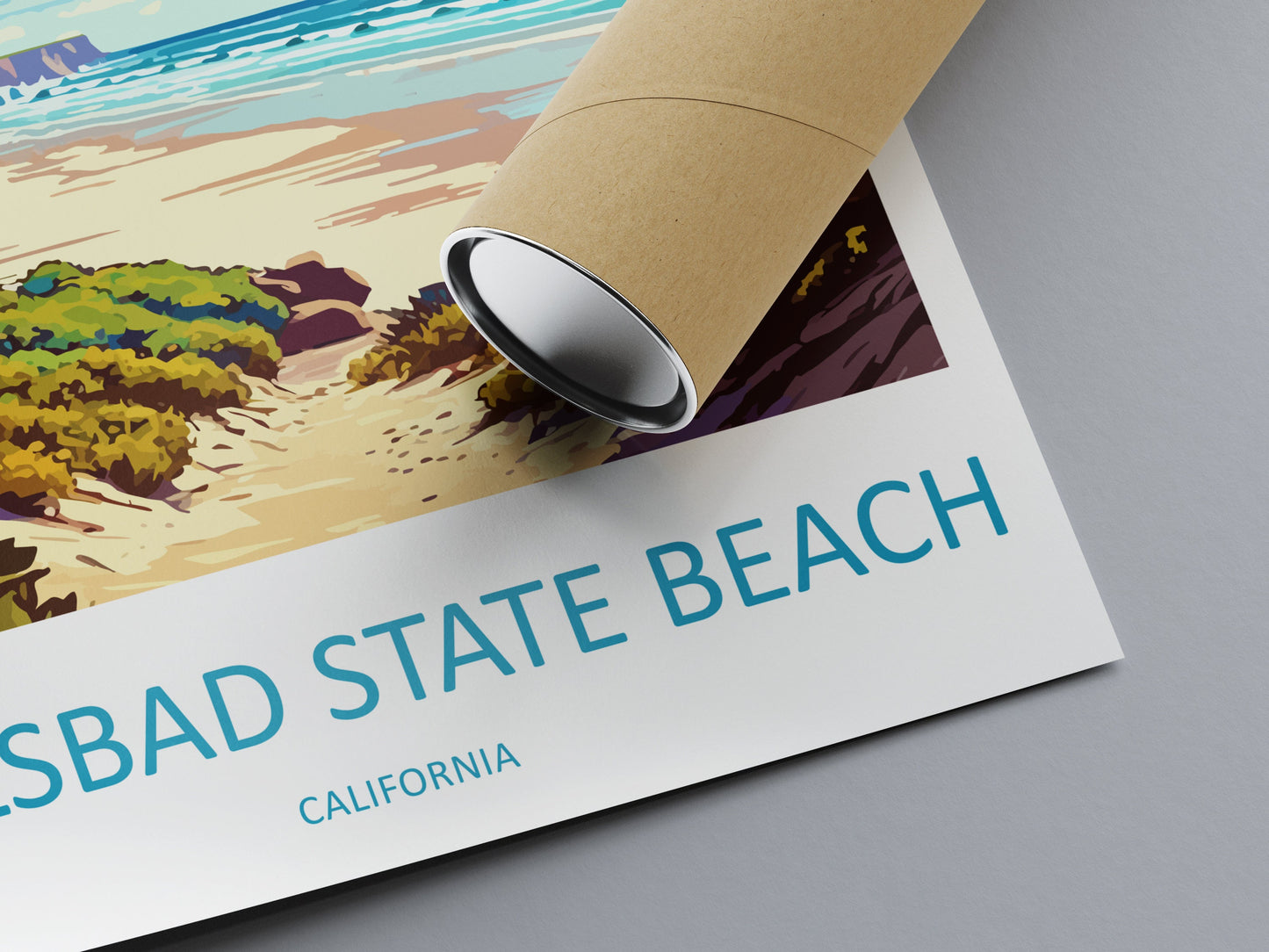Carlsbad State Beach Travel Print Wall Art Carlsbad State Beach Wall Hanging Home Décor Carlsbad State Beach Gift Art Lovers California Art