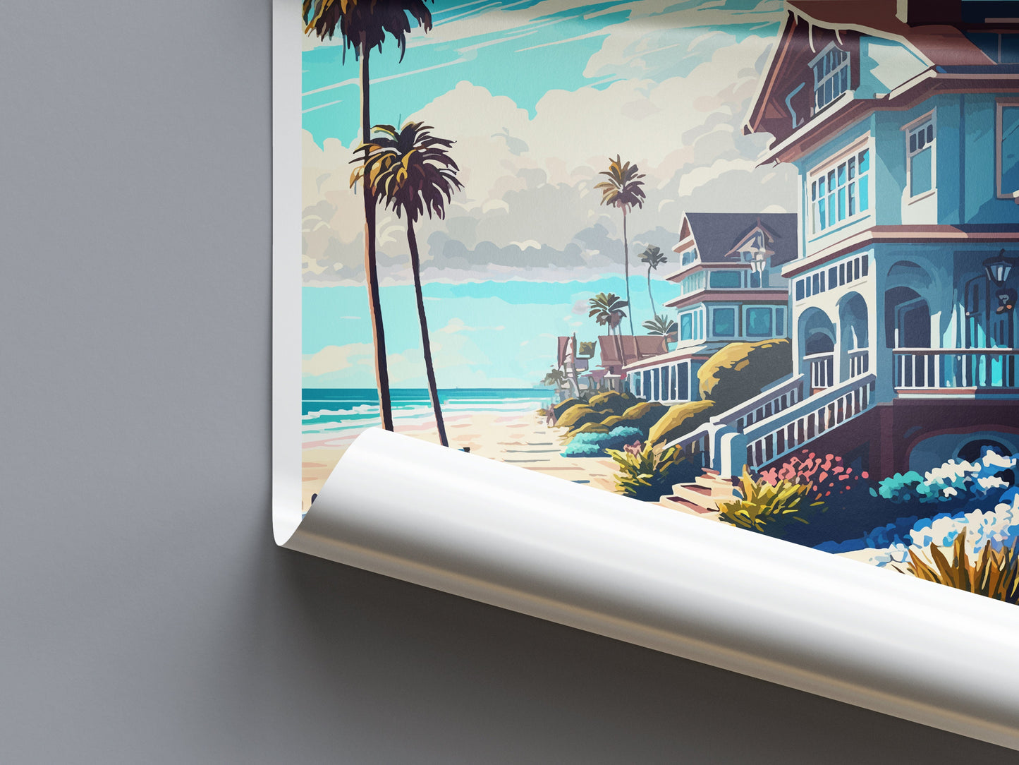 Mission Beach Travel Print Wall Art Mission Beach Wall Hanging Home Décor Mission Beach Gift Art Lovers California Art Poster Mission Beach