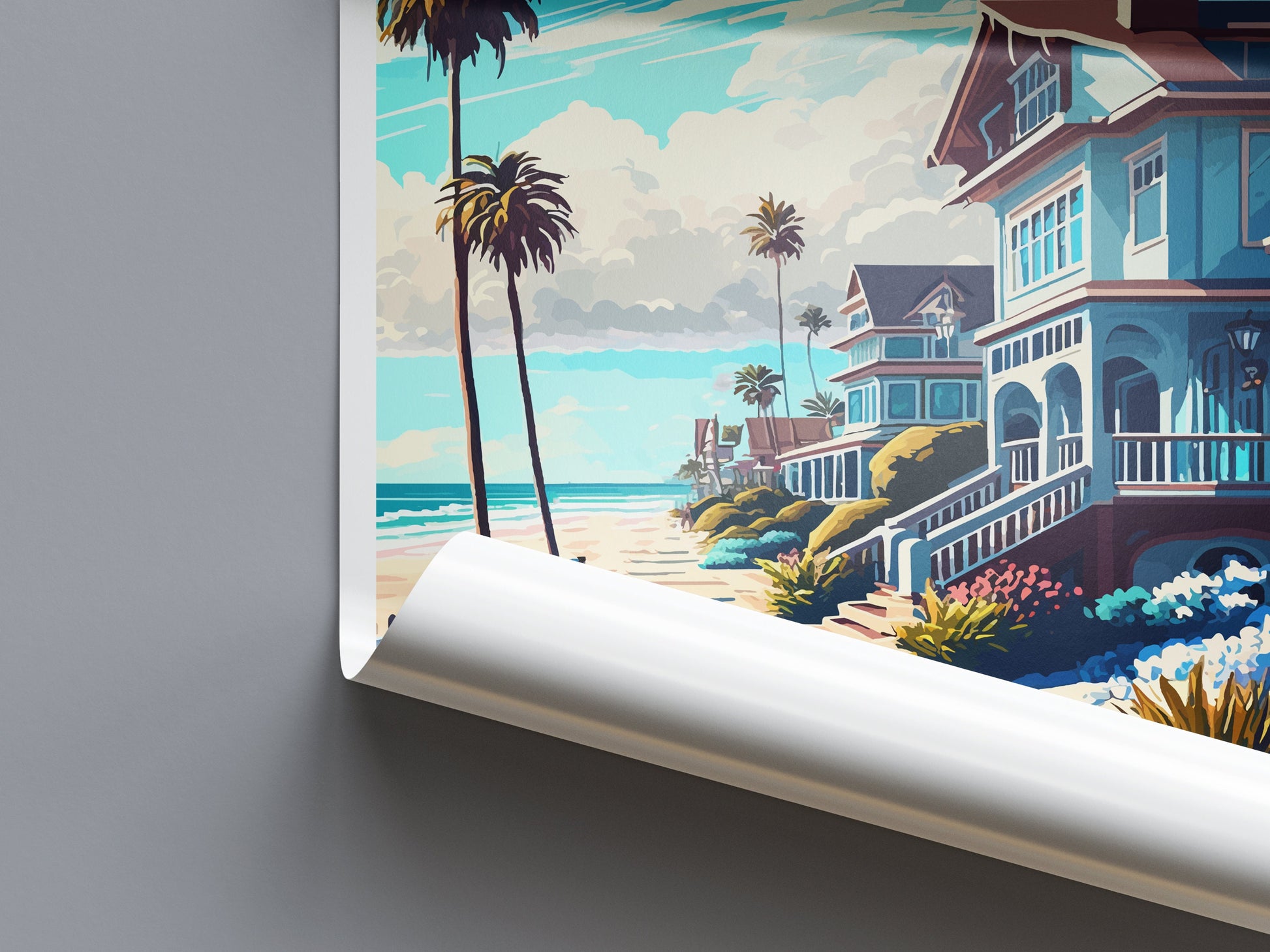 Mission Beach Travel Print Wall Art Mission Beach Wall Hanging Home Décor Mission Beach Gift Art Lovers California Art Poster Mission Beach