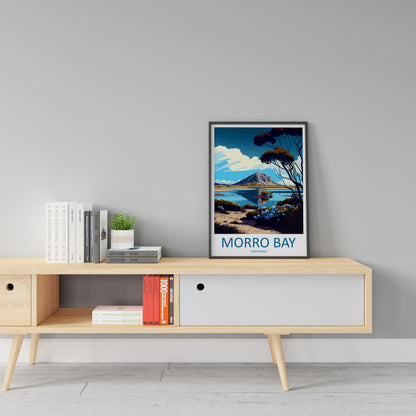 Morro Bay State Beach Travel Print Wall Art Morro Bay Wall Hanging Home Décor Morro Bay Gift Art Lovers California Art Poster Morro Bay