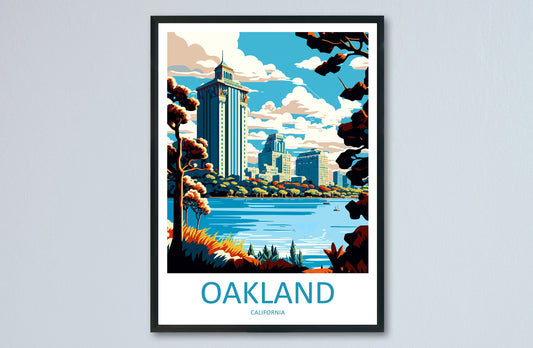Oakland Travel Print Wall Art Oakland Wall Hanging Home Décor Oakland Gift Art Lovers California Art Poster Oakland Art