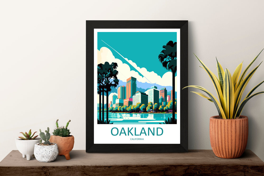 Oakland Travel Print Wall Art Oakland Wall Hanging Home Décor Oakland Gift Art Lovers California Art Poster Oakland Art