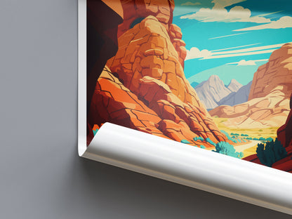 Red Rock Canyon State Park Travel Print Wall Art Red Rock Canyon Wall Hanging Home Décor Red Rock Canyon Gift Art Lovers California Art