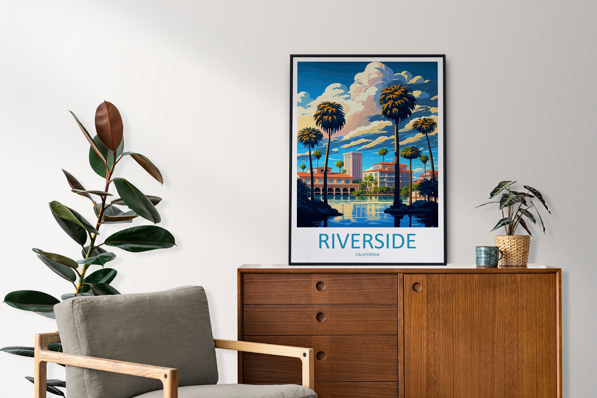 Riverside Travel Print Wall Art Riverside Wall Hanging Home Décor Riverside Gift Art Lovers California Art Poster Riverside Wall Art
