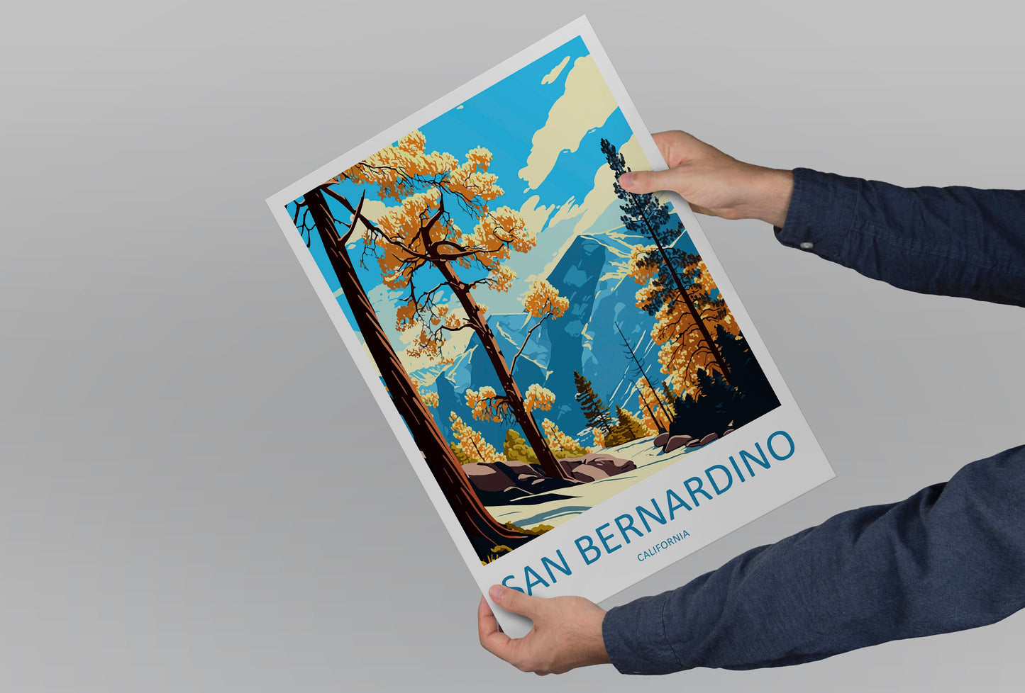 San Bernardino Travel Print Wall Art San Bernardino Wall Hanging Home Décor San Bernardino Gift Art Lovers California Art Poster