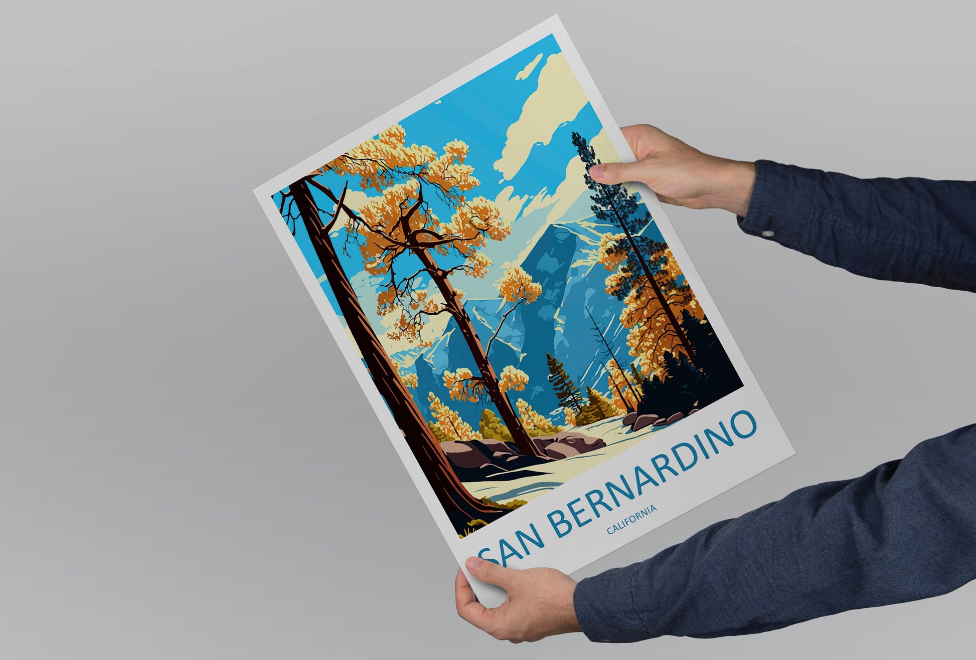San Bernardino Travel Print Wall Art San Bernardino Wall Hanging Home Décor San Bernardino Gift Art Lovers California Art Poster