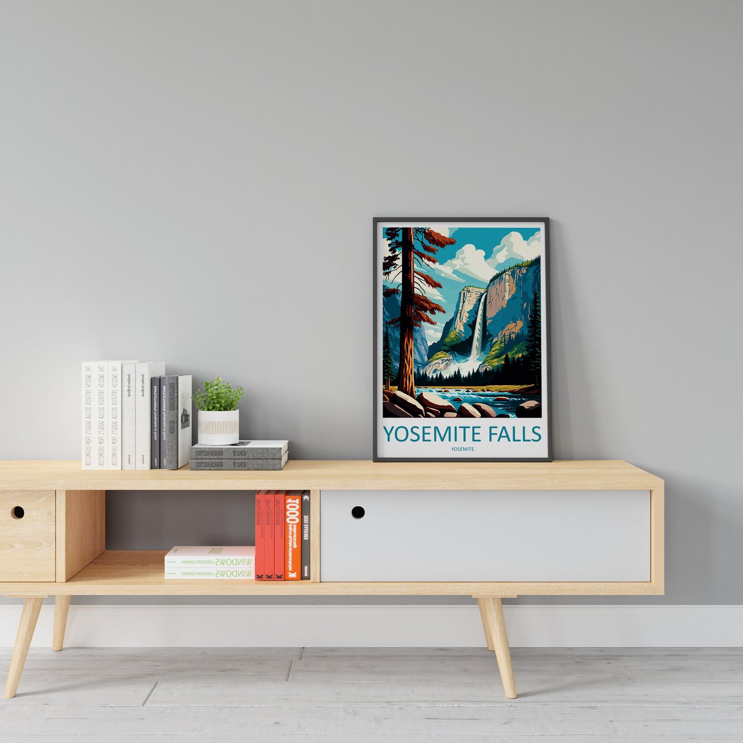 Yosemite Falls Travel Print Wall Art Yosemite Falls Wall Hanging Home Décor Yosemite Falls Gift Art Lovers California Art Poster Yosemite