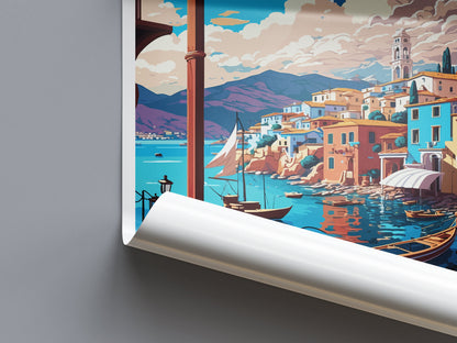 Agios Nikolaos Travel Print Wall Art Agios Nikolaos Greece Wall Hanging Home Decoration Agios Nikolaos Gift Art Lovers Art Agios Nikolaos