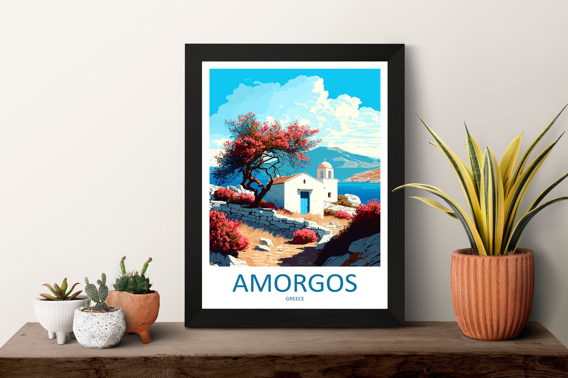 Amorgos Travel Print Wall Art Amorgos Greece Wall Hanging Home Decoration Amorgos Gift Art Lovers Wall Art Print Amorgos Greece Wall Art