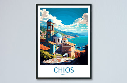 Chios Travel Print Wall Art Chios Greece Wall Hanging Home Decoration Chios Gift Art Lovers Wall Art Print Chios Greece Wall Art