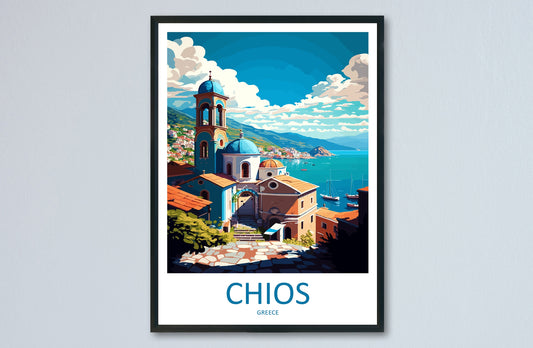 Chios Travel Print Wall Art Chios Greece Wall Hanging Home Decoration Chios Gift Art Lovers Wall Art Print Chios Greece Wall Art