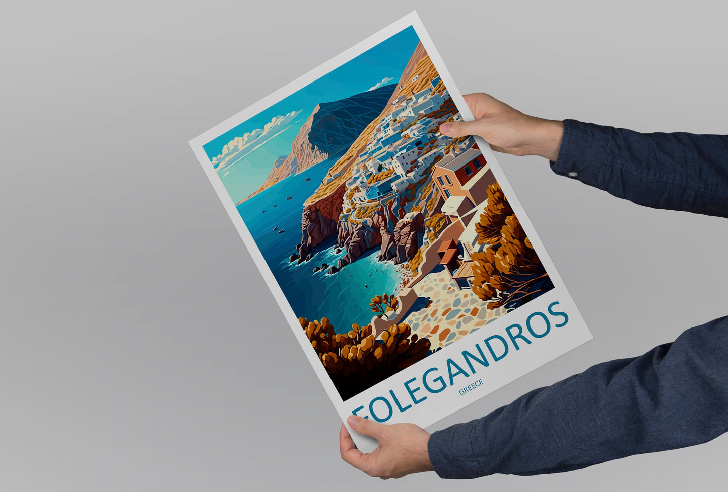 Folegandros Travel Print Wall Art Folegandros Greece Wall Hanging Home Decoration Folegandros Gift Art Lovers Art Folegandros Artwork