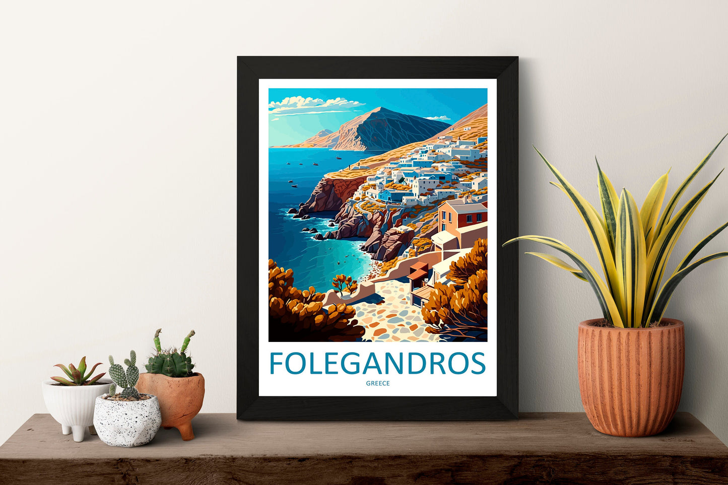Folegandros Travel Print Wall Art Folegandros Greece Wall Hanging Home Decoration Folegandros Gift Art Lovers Art Folegandros Artwork