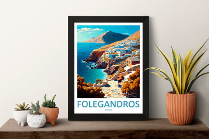 Folegandros Travel Print Wall Art Folegandros Greece Wall Hanging Home Decoration Folegandros Gift Art Lovers Art Folegandros Artwork