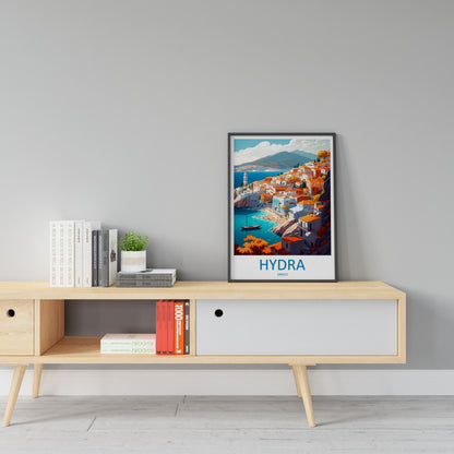 Hydra Travel Print Wall Art Hydra Greece Wall Hanging Home Decoration Hydra Gift Art Lovers Wall Art Print Hydra Greece Wall Art