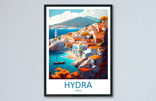 Hydra Travel Print Wall Art Hydra Greece Wall Hanging Home Decoration Hydra Gift Art Lovers Wall Art Print Hydra Greece Wall Art
