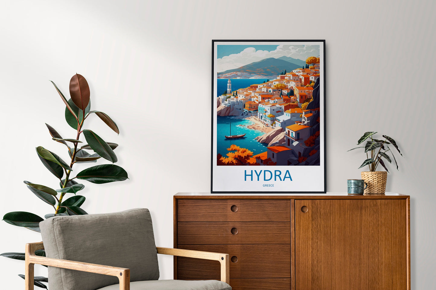 Hydra Travel Print Wall Art Hydra Greece Wall Hanging Home Decoration Hydra Gift Art Lovers Wall Art Print Hydra Greece Wall Art