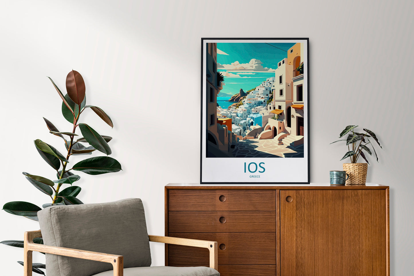 Ios Travel Print Wall Art Ios Greece Wall Hanging Home Decoration Ios Gift Art Lovers Wall Art Print Ios Greece Wall Art