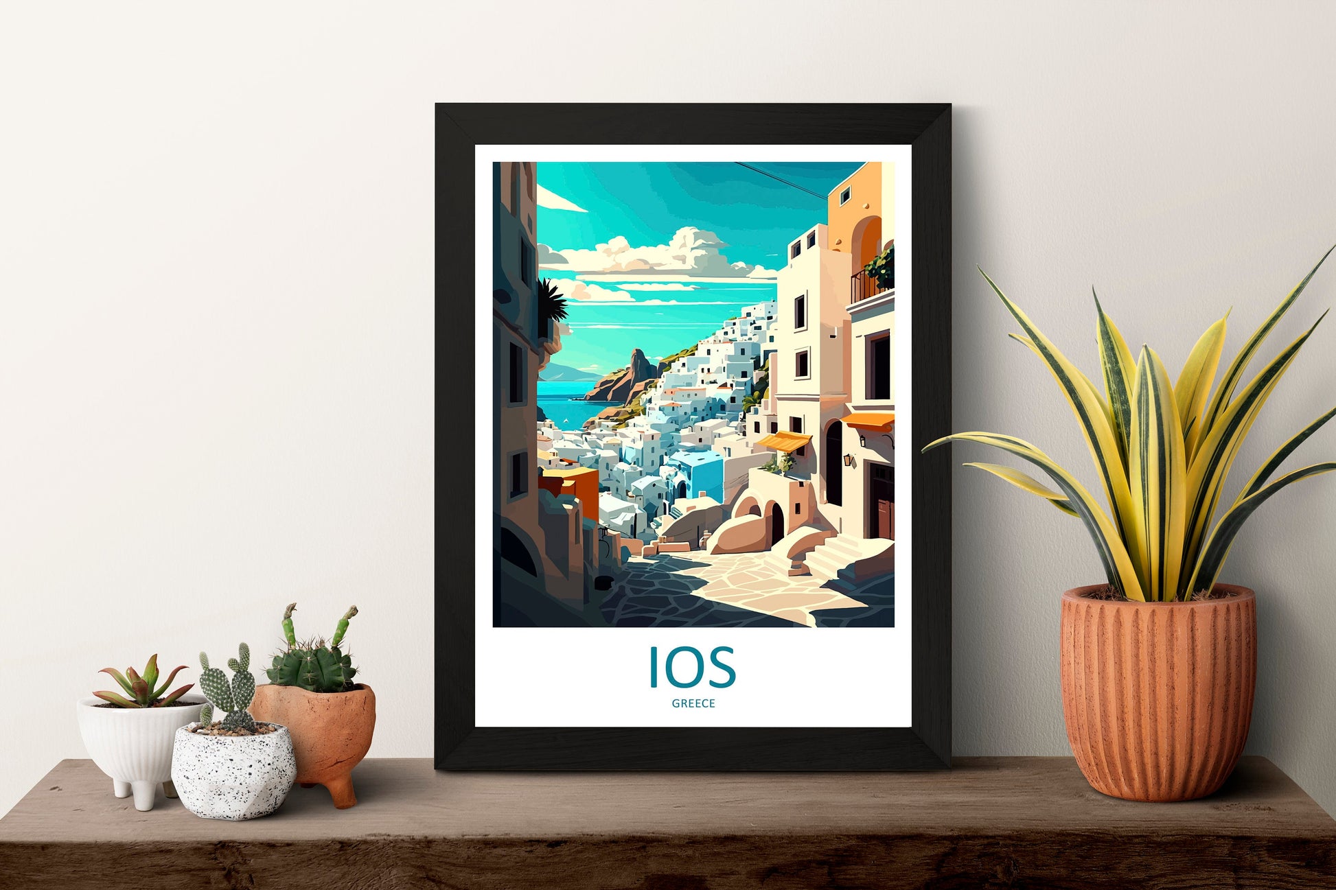 Ios Travel Print Wall Art Ios Greece Wall Hanging Home Decoration Ios Gift Art Lovers Wall Art Print Ios Greece Wall Art