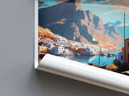 Kalymnos Travel Print Wall Art Kalymnos Greece Wall Hanging Home Decoration Kalymnos Gift Art Lovers Wall Art Print Kalymnos Greece Wall Art