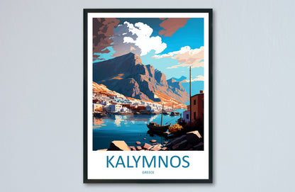 Kalymnos Travel Print Wall Art Kalymnos Greece Wall Hanging Home Decoration Kalymnos Gift Art Lovers Wall Art Print Kalymnos Greece Wall Art