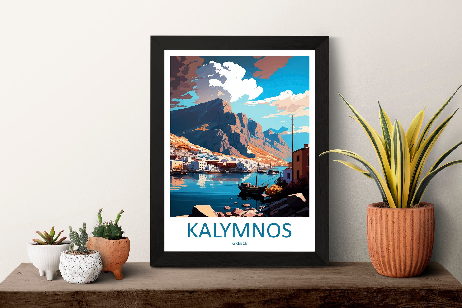 Kalymnos Travel Print Wall Art Kalymnos Greece Wall Hanging Home Decoration Kalymnos Gift Art Lovers Wall Art Print Kalymnos Greece Wall Art
