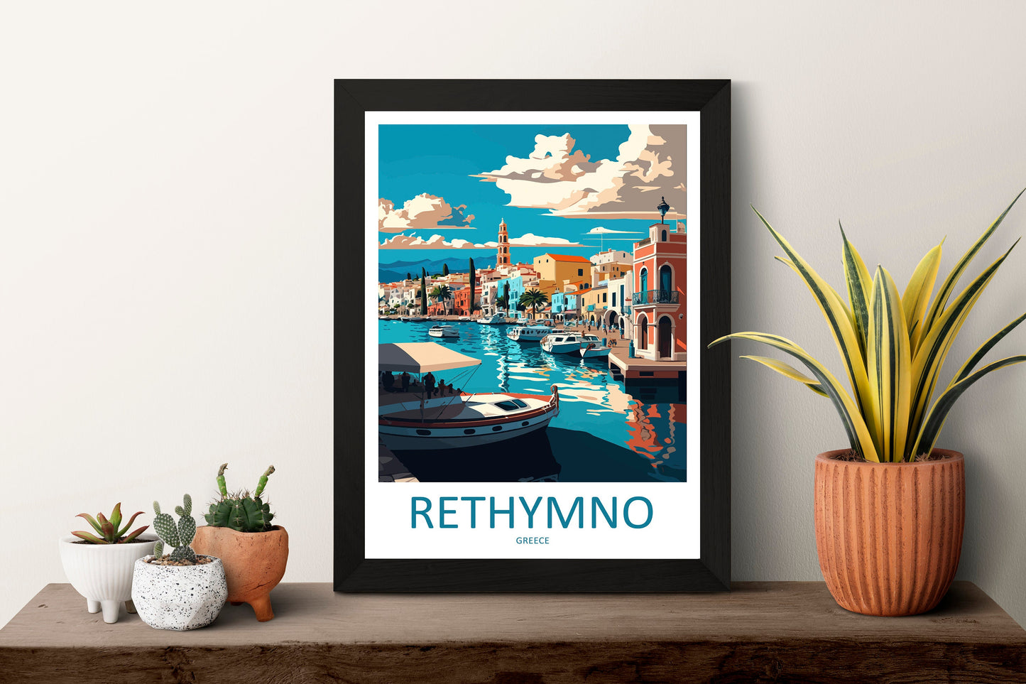 Rethymno Travel Print Wall Art Rethymno Greece Wall Hanging Home Decoration Rethymno Gift Art Lovers Wall Art Print Rethymno Greece Wall Art