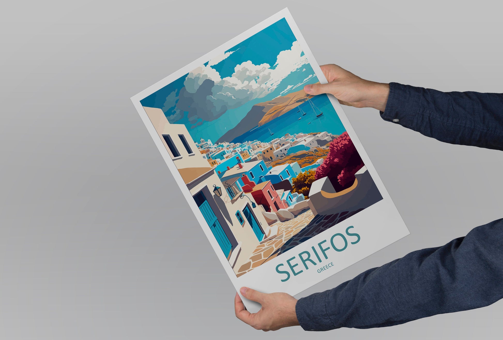 Serifos Travel Print Wall Art Serifos Greece Wall Hanging Home Decoration Serifos Gift Art Lovers Wall Art Print Serifos Greece Wall Art