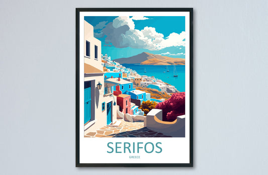 Serifos Travel Print Wall Art Serifos Greece Wall Hanging Home Decoration Serifos Gift Art Lovers Wall Art Print Serifos Greece Wall Art