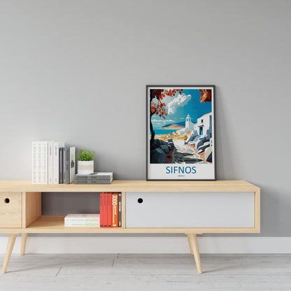 Sifnos Travel Print Wall Art Sifnos Greece Wall Hanging Home Decoration Sifnos Gift Art Lovers Wall Art Print Sifnos Greece Wall Art