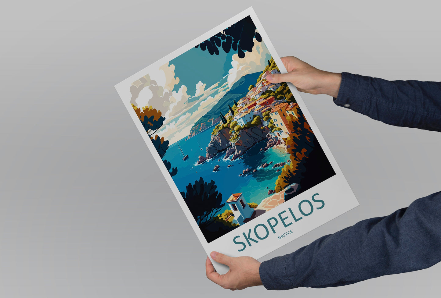 Skopelos Travel Print Wall Art Skopelos Greece Wall Hanging Home Decoration Skopelos Gift Art Lovers Wall Art Print Skopelos Greece Wall Art