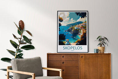 Skopelos Travel Print Wall Art Skopelos Greece Wall Hanging Home Decoration Skopelos Gift Art Lovers Wall Art Print Skopelos Greece Wall Art